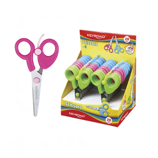 keyroad scissor 5''less effort kids scissors, pink - كيرود - Image 3
