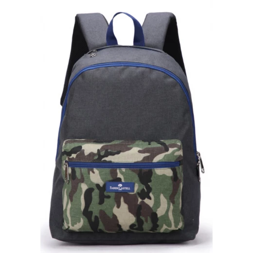 Faber-Castell Energetic Bag 1 Compt Petrol Backpack, Dark Grey&Military Faber-Castell Energetic Bag 1 Compt Petrol Backpack, Dark Grey&Military