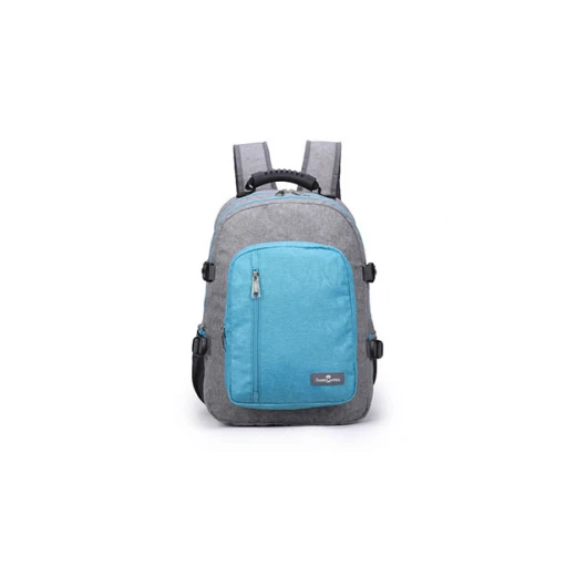 Faber-Castell The Wanderer School 3 Compt Backpack, Grey&Light Blue Faber-Castell The Wanderer School 3 Compt Backpack, Grey&Light Blue