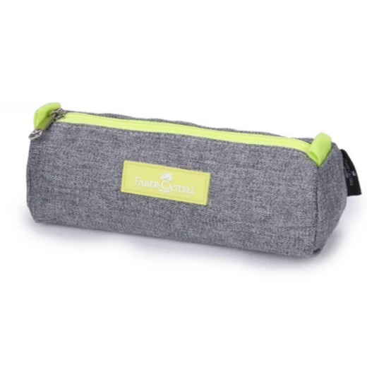 Faber Castell Small Pencil Case 1-Compartment, Light Grey&Rocket Faber Castell Small Pencil Case 1-Compartment, Light Grey&Rocket