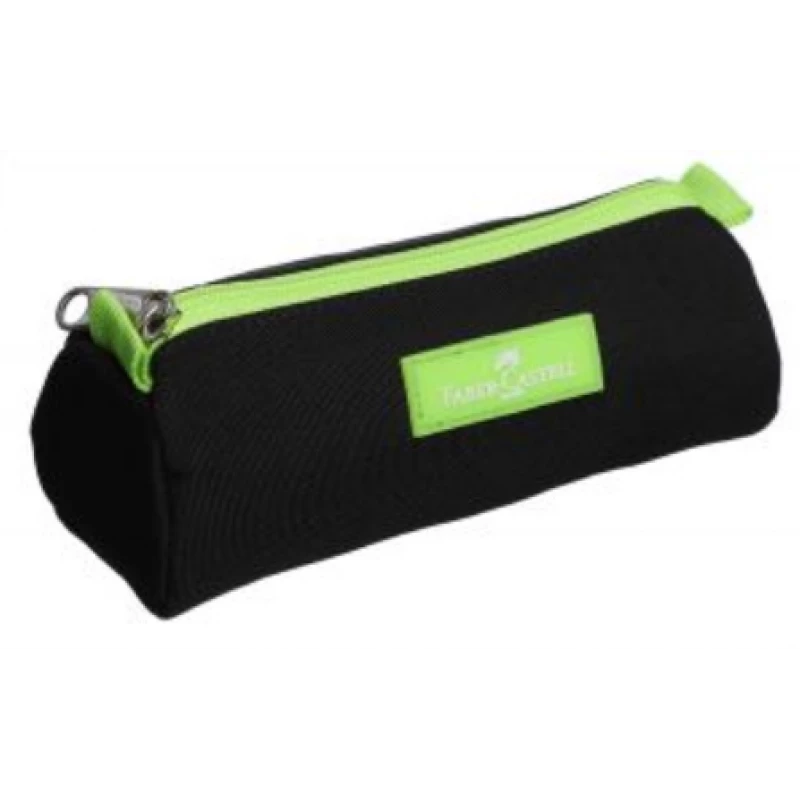 Faber Castell Small Pencil Case 1-Compartment, Dark Blue&Turquoise Lines - فابر كاستل