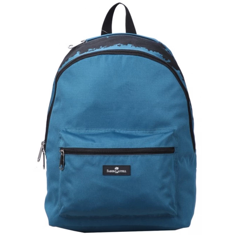 Faber-Castell Energetic Bag 1 Compt Backpack, Petrol Blue& Black Ribbon - فابر كاستل