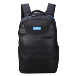 FaberCastell Urban Bag 2 Compt Backpack, Black&Blue Zipper Leather - فابر كاستل