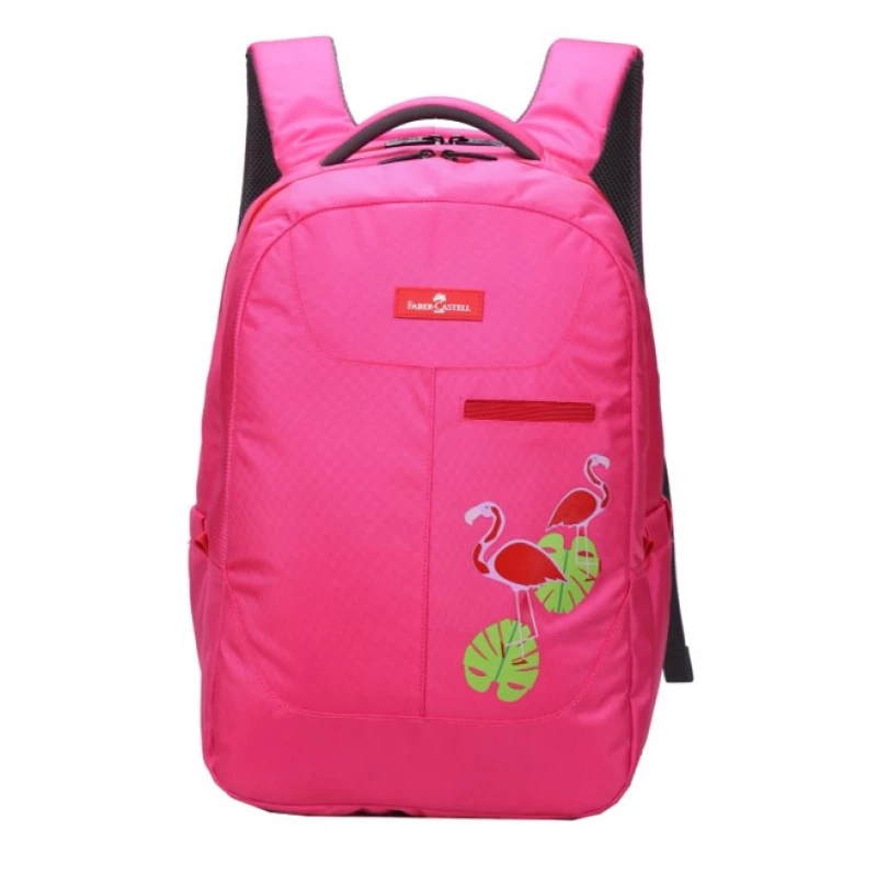 FaberCastell Urban Bag 2 Compt Backpack, Pink&Flamingo - فابر كاستل