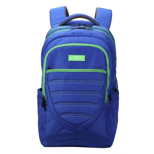 FaberCastell Weekend Bag 3 Compt Backpack, Blue&Green FaberCastell Weekend Bag 3 Compt Backpack, Blue&Green