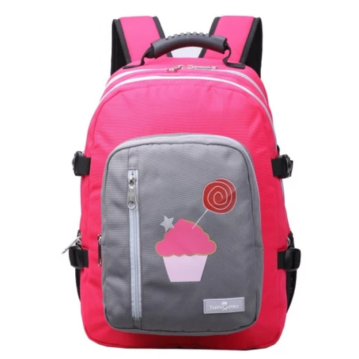 Faber-Castell Wanderer Bag 3 Compt Backpack, Grey&Pink ice cream Faber-Castell Wanderer Bag 3 Compt Backpack, Grey&Pink ice cream