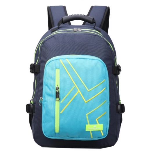 Faber-Castell Wanderer Bag 3 Compt Backpack, Dark Blue &Turquoise Faber-Castell Wanderer Bag 3 Compt Backpack, Dark Blue &Turquoise