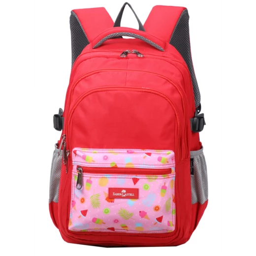 Faber-Castell School Bag 4 Compt Backpack, Rad&Pink Ice Cream Faber-Castell School Bag 4 Compt Backpack, Rad&Pink Ice Cream