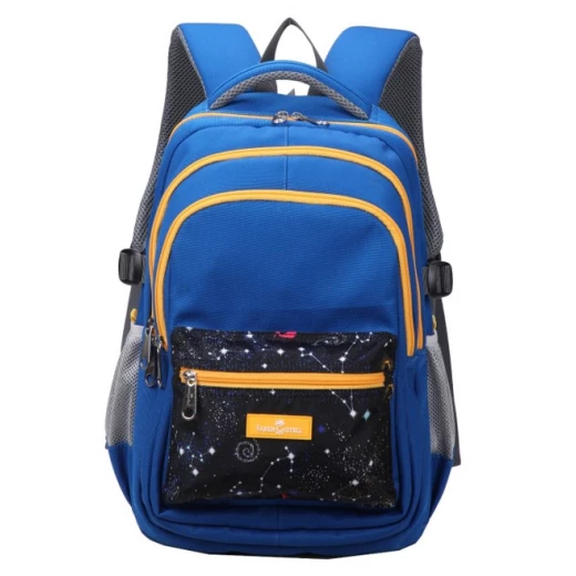 Faber-Castell School Bag 4 Compt Backpack, Blue& Orange Space Faber-Castell School Bag 4 Compt Backpack, Blue& Orange Space