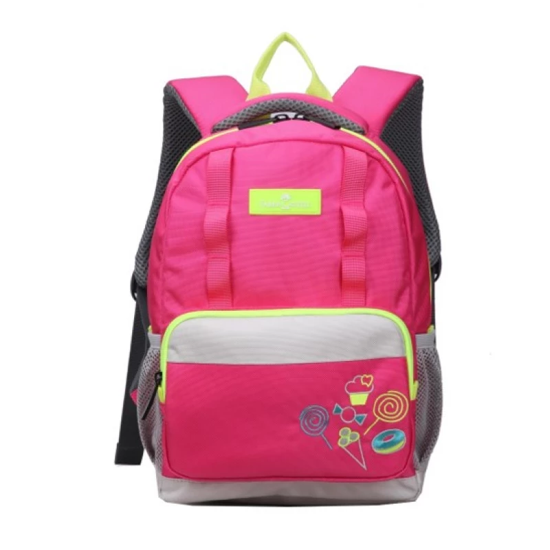 Faber-Castell The Minies Bag one Compt Backpack,Pink & Yellow Ice Cream - فابر كاستل