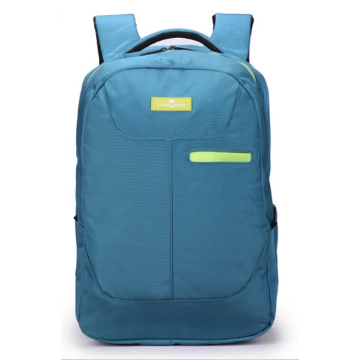 FaberCastell Urban Bag 2 Compt Backpack, Petrol Blue&Green Zipper FaberCastell Urban Bag 2 Compt Backpack, Petrol Blue&Green Zipper