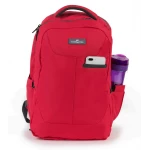 FaberCastell Urban Bag 2 Compt Backpack,  Red&Grey Zipper - فابر كاستل