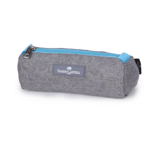 Faber Castell Small Pencil Case 1-Compartment, Grey&Blue Faber Castell Small Pencil Case 1-Compartment, Grey&Blue