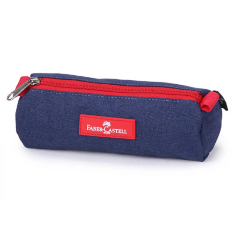 Faber Castell Small Pencil Case 1-Compartment, Dark Blue&Watermelon - فابر كاستل