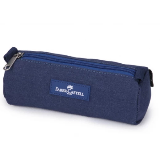 Faber Castell Small Pencil Case 1-Compartment, Dark Blue&Blue Cactus Faber Castell Small Pencil Case 1-Compartment, Dark Blue&Blue Cactus