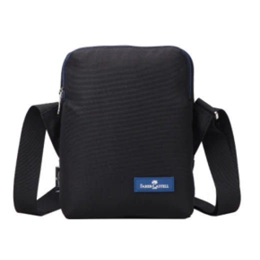 Faber Castell Insulated School Lunch Bag 2-Compartment, Black&Blue Zipper Faber Castell Insulated School Lunch Bag 2-Compartment, Black&Blue Zipper
