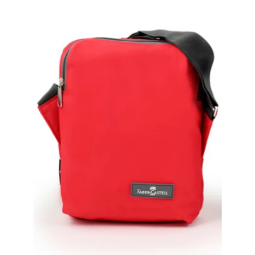 Faber Castell Insulated School Lunch Bag 2-Compartment, Red&Grey Zipper Faber Castell Insulated School Lunch Bag 2-Compartment, Red&Grey Zipper