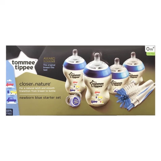 Tommee Tippee Closer To Nature Newborn Bottle Starter Set - Blue - تومي تيبي - Image 3