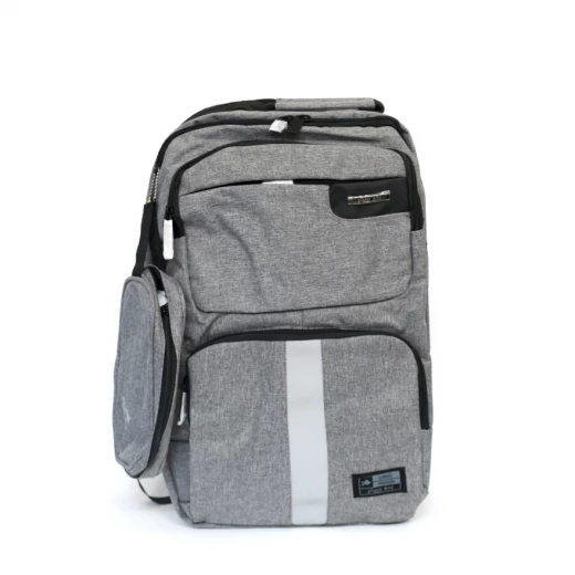 Glossy Bird School Bag with Pencil Case, Light Gray, 45 cm Glossy Bird School Bag with Pencil Case, Light Gray, 45 cm