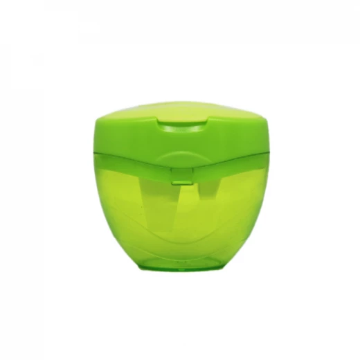 Keyroad Tris Jumbo 3-hole plastic sharpener , with tank, green - كيرود - Image 2