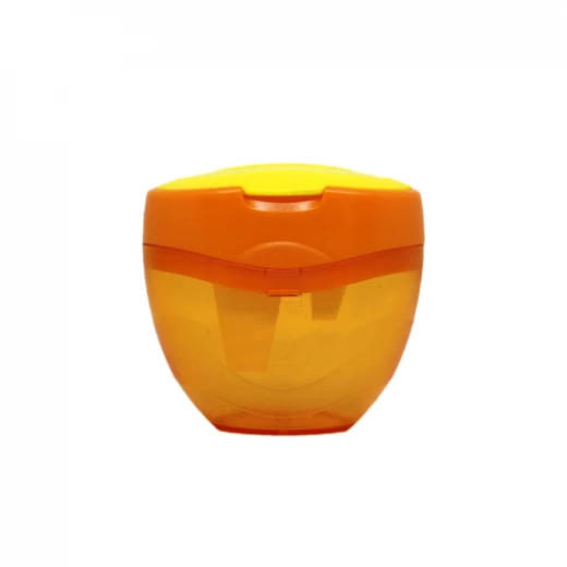 Keyroad Tris Jumbo 3-hole plastic sharpener , with tank, orange - كيرود - Image 2