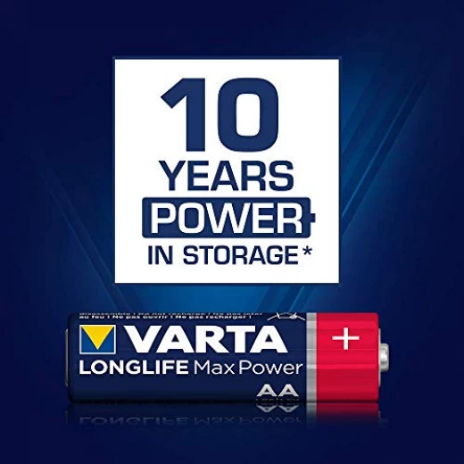 بطاريات Varta 4706 Alkaline Max Tech AA ، 4 عبوات (أزرق / أحمر) - فارتا - Image 5