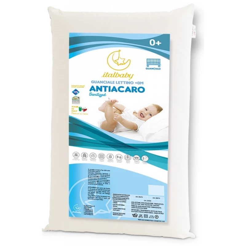 Italbaby Anti-mite Pillow Bed Cm 38x58x5h - إيتال بيبي