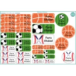 Tob3a Waterproof Stickers, Footballs - طبعة