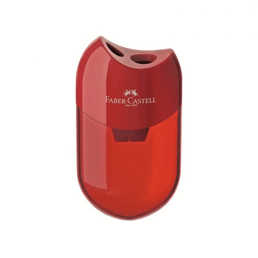 Faber Castell Sharpener Double Hole, Red Faber Castell Sharpener Double Hole, Red
