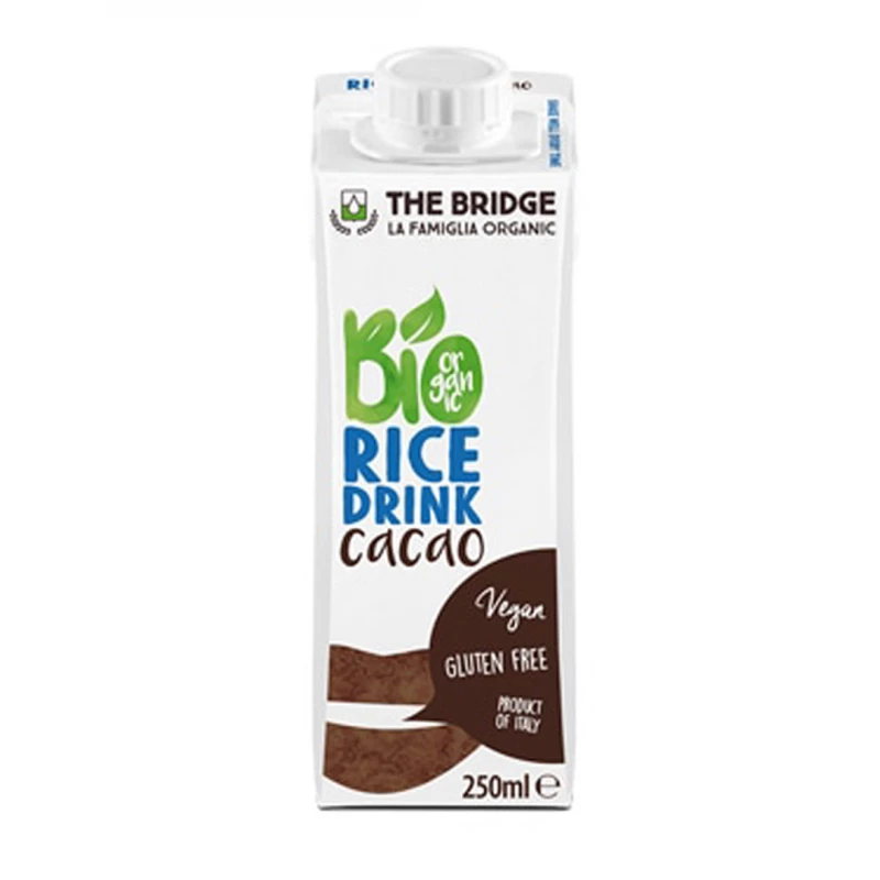 The Bridge Brazil Rice Drink with Cacao 250ml, Organic - ذا بريدج بيو