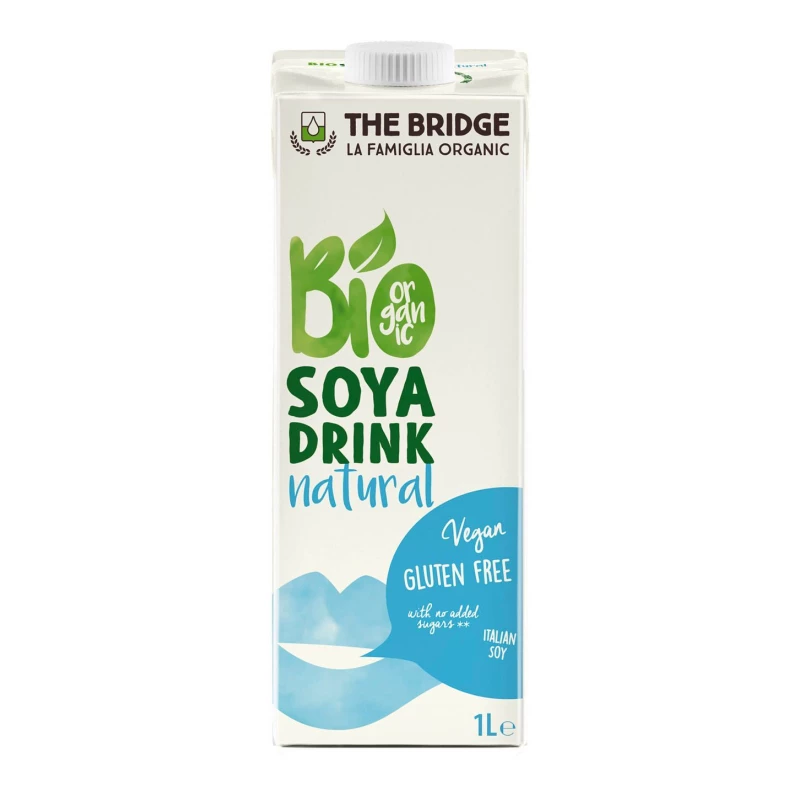 The Bridge Brazil Soy Drink Natural 1L, Organic - ذا بريدج بيو
