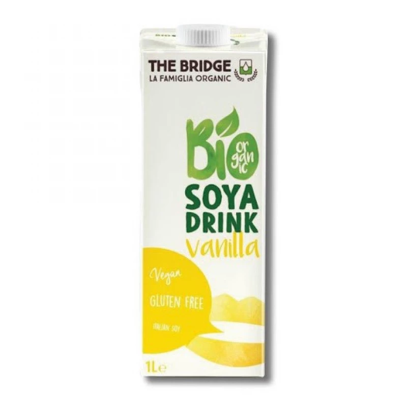 The Bridge Brazil Soy Drink Vanilla 1L, Organic - The Bridge Bio