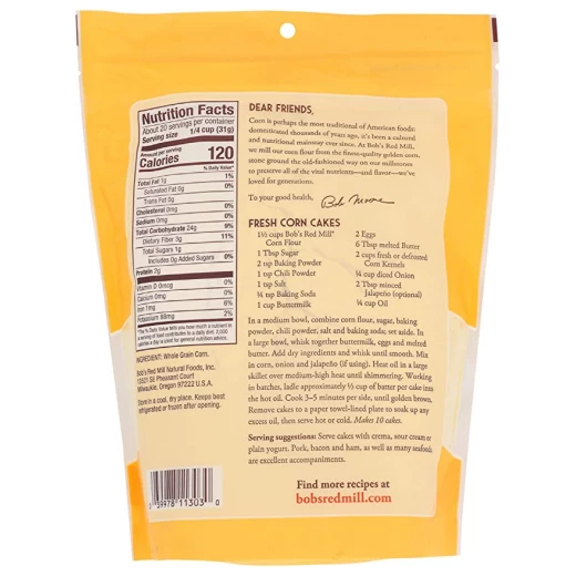 Bob's Red Mill Corn Flour, 624g - بوبز ريد ميل - Image 3