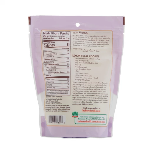 Bob's Red Mill Baking Soda, 454g - بوبز ريد ميل - Image 2