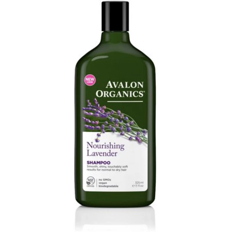 شامبو أفالون أورجانيكس لافندر المغذي 325 مل للعناية اليومية بالشعر الحريري الناعم - Avalon organics
