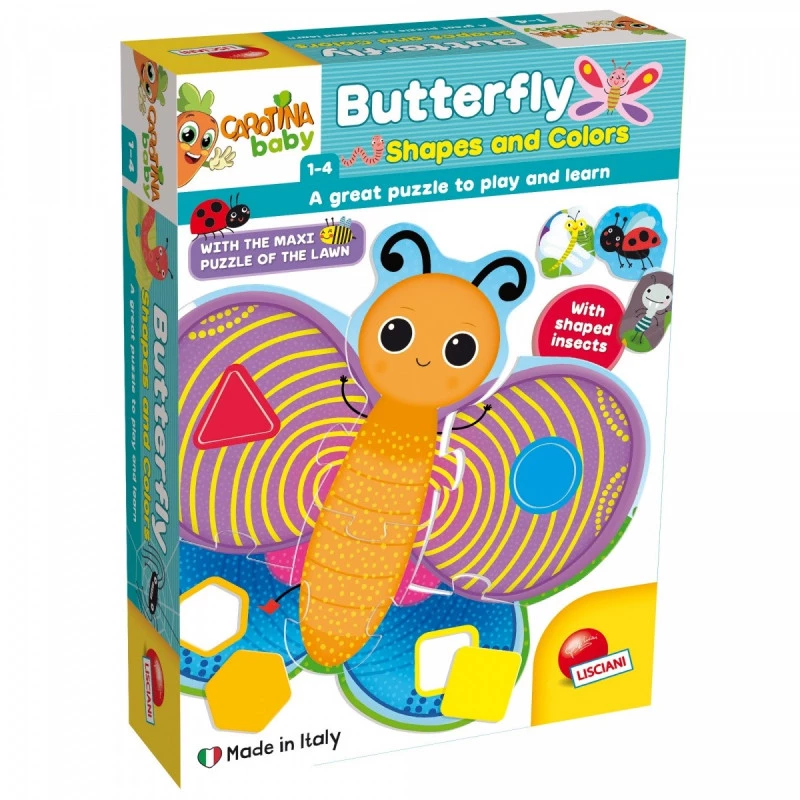 Lisciani Carotina Baby Plus - Butterflies Shapes and Colors - LISCIANI