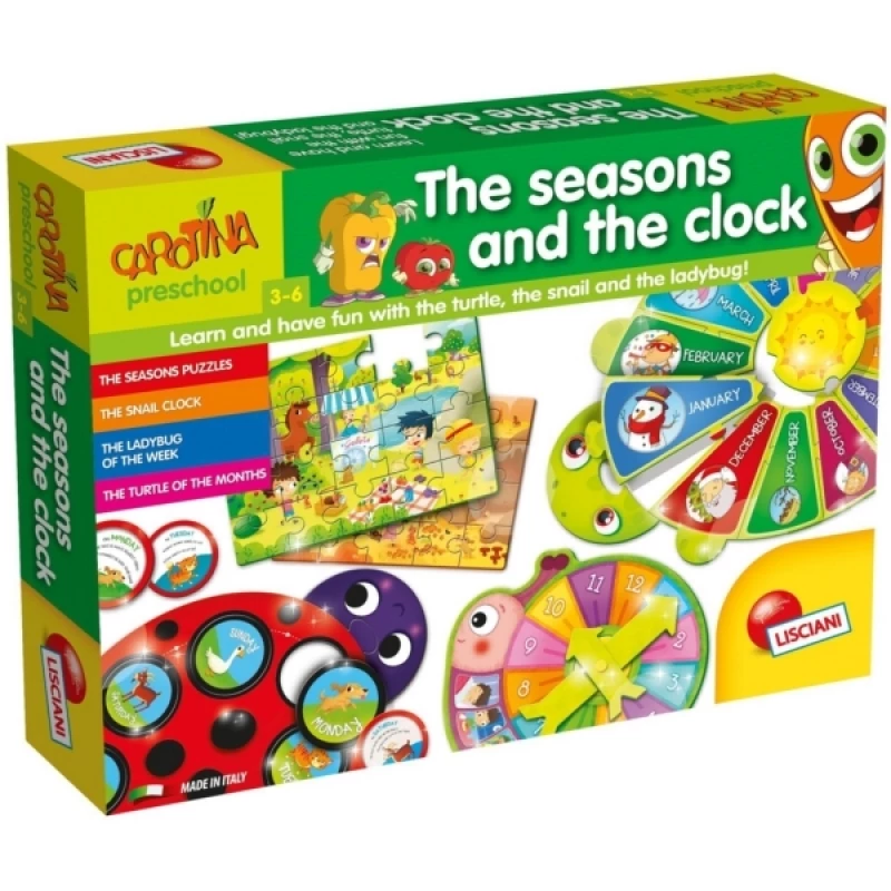 Lisciani Carotina Maxi The Seasons And The Clock - ليشياني