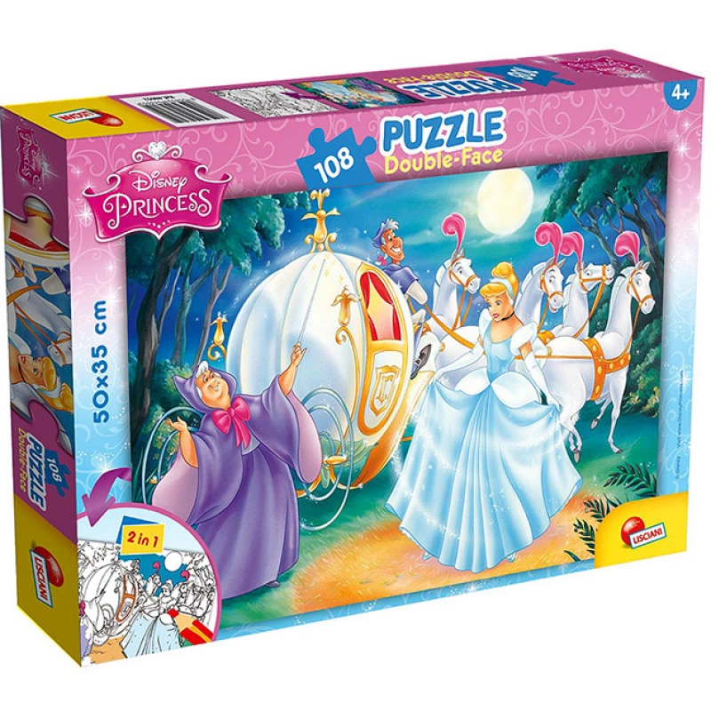 Lisciani Double-sided Puzzle - Cinderella - ليشياني