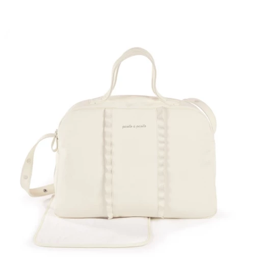 Pasito a Pasito Ivory Diaper Bag with Changing Mat - 42 x 31 x 16 cm Pasito a Pasito Ivory Diaper Bag with Changing Mat - 42 x 31 x 16 cm
