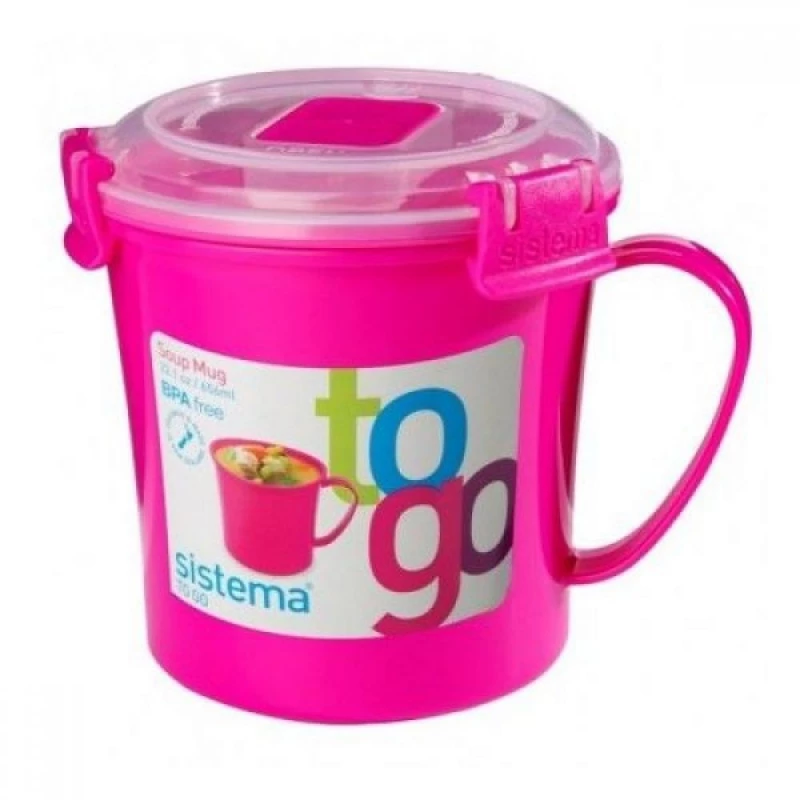 Sistema To Go Microwave Soup Mug - 656 ml, Pink - سيستما