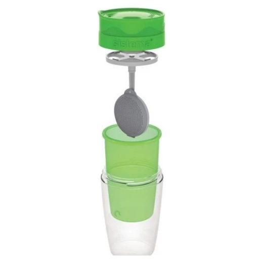 Sistema Twist Sip Tea To Go Travel Mug With Filter, Orange - سيستما - Image 2