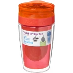 Sistema Twist Sip Tea To Go Travel Mug With Filter, Orange - سيستما