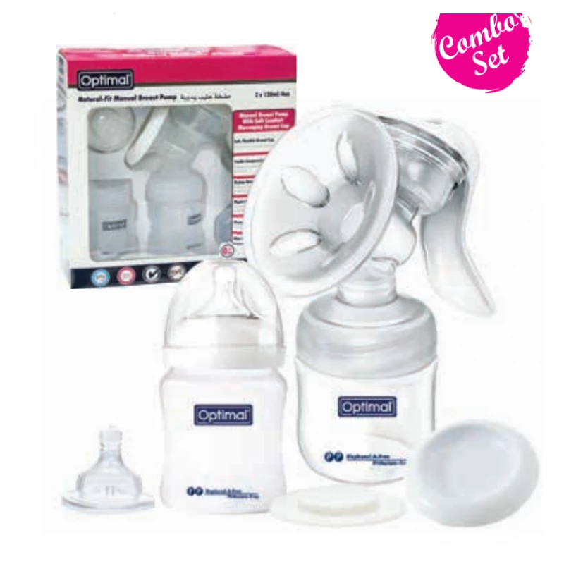 Optimal Manual Breast Pump With 2 Bottles - Optimal