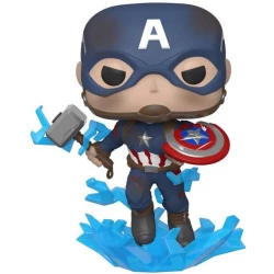 Funko Pop! Marvel: Endgame- Capt A w/BrokenShield&Mjolnir