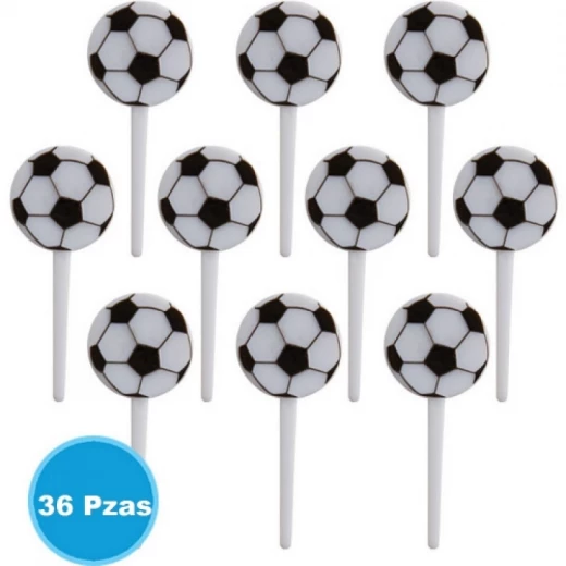 Amscan - Soccer Ball Cupcake Plastic Picks - 36 pcs Amscan - Soccer Ball Cupcake Plastic Picks - 36 pcs