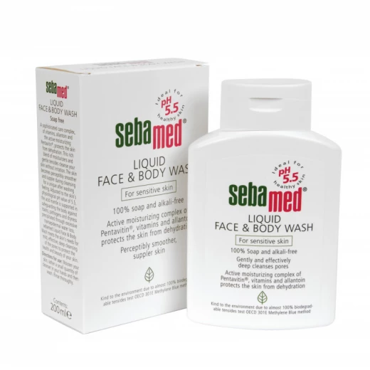 Sebamed Liquid Face and Body Wash with Olive Extract 200 ml Sebamed Liquid Face and Body Wash with Olive Extract 200 ml