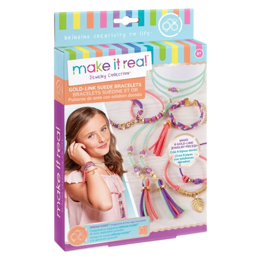 Make It Real - Gold-Link Suede Bracelets Make It Real - Gold-Link Suede Bracelets