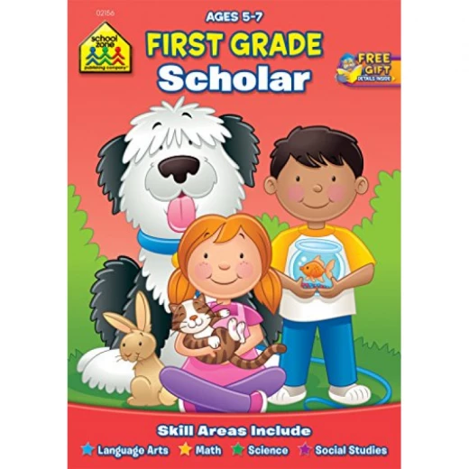 School Zone First Grade Scholar Workbook, 32 pages School Zone First Grade Scholar Workbook, 32 pages