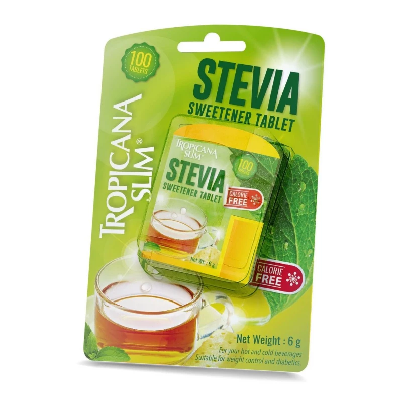 Tropicana Slim Sweetener Stevia 100 Tablets 18 g - Tropicana Slim