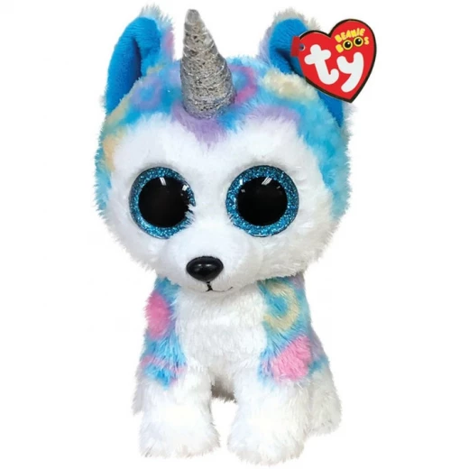 Ty- Beanie Boo's-Helena The Husky Soft Toy 15 cm, White/Blue Ty- Beanie Boo's-Helena The Husky Soft Toy 15 cm, White/Blue